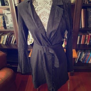 NWT Free People mini dress. Black size L.